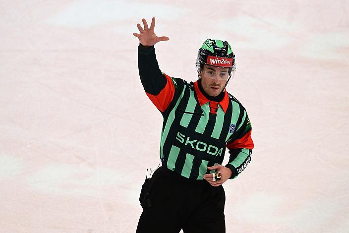 Referee Christian Ofner, Win2Day ICE Hockey League,  5. Viertelfinale, Steinbach Black Wings Linz vs Moser Medical Graz 99ers,  Linz AG Eisarena