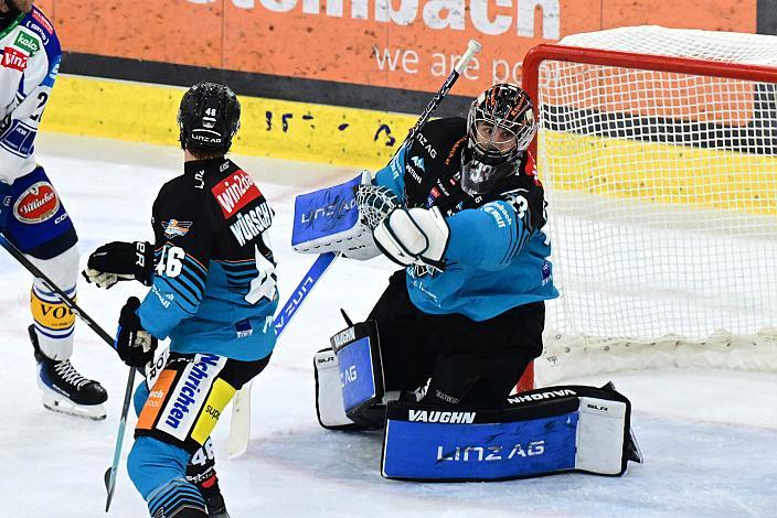 Tormann Thomas Höneckl (Steinbach Black Wings Linz) 5. Runde ICE, Steinbach Black Wings Linz vs EC VSV , Linz AG Eisarena 