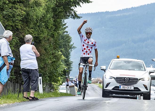 Etappensieger und Gesamtsieger Marco Brenner (GER, Auto Eder Bayern) im Trikot des besten Bergfahrers 3. Etappe Bad Wimsbach - Gmundner Berg, OberÃ¶sterreich Junioren Rundfahrt