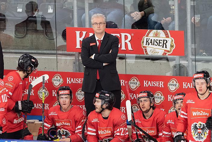 Head Coach Team Austria Roger Bader (AUT) Österreich vs Tschechische Republik, Eishockey Nationalteam, Testspiel Linz, Oberösterreich 