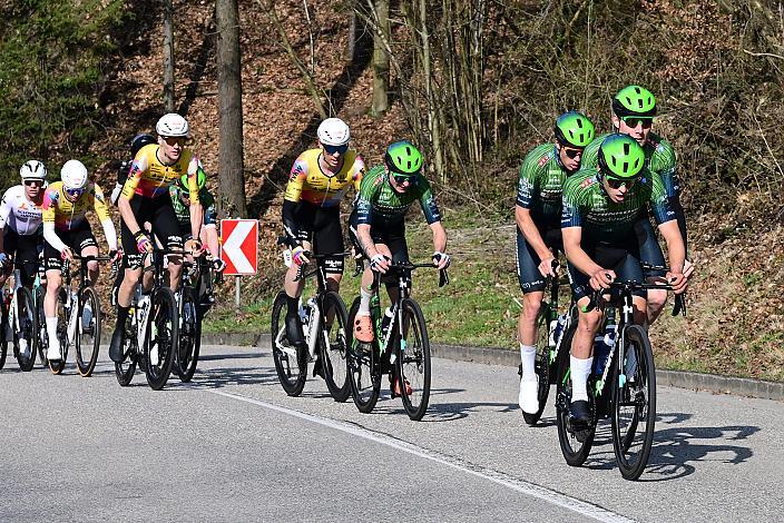 Ayden Jordan (AUT, Hrinkow Advarics), Valentin Poschacher (AUT, Hrinkow Advarics), Loic Bettendorff (LUX, Hrinkow Advarics), Jaka Primozic (SLO, Hrinkow Advarics),  65. Rad Saison Eroeffnungsrennen Leonding