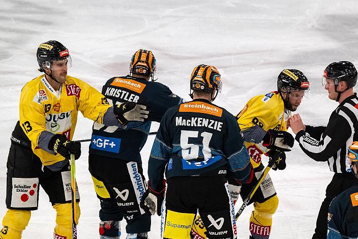 Andreas Kristler (Steinbach Black Wings Linz), Rok Ticar (spusu Vienna Capitals), Steinbach Black Wings Linz vs spusu Vienna Capitals, ICE Eishockey Liga, Linz AG Eisarena