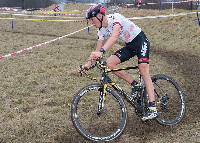 07.01.2018, St. Pölten, AUT, Rad Querfeldein Staatsmeisterschaft Elite Herren, 2018, St. Pölten, Niederösterreich, im Bild Moran Vermeulen (AUT, Tirol Cycling Team) //  during cycling cross championship, St. Pölten, Niederöstereic