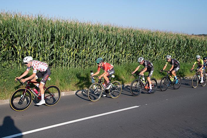 Die Ausreisser mit 3. Platz Benjamin Eckerstorfer (AUT, Team Österreich), Viggo Moore (USA, Lux/CTS p/b Specialized) Etappensieger, 2. Platz Frank Aron Ragilo (EST, Cannibal Team), 1B Etappe Int. "Keine Sorgen" Junioren Rundfahrt UCI Kat. 2.1 MJ