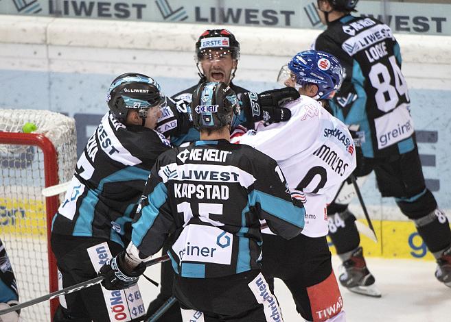  Moritz Matzka (EHC Liwest Black Wings Linz), John Lammers (HC TWK Innsbruck  Die Haie) EHC Liwest Black Wings Linz vs HC TWK Innsbruck Die Haie