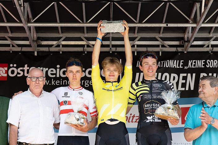 Der Gesamtsieger im Gelben Trikot Frank Aron Ragilo (EST, Cannibal Team), Bad Wimsbach - Strass im Attergau, Int. "Keine Sorgen" Junioren Rundfahrt UCI Kat. 2.1 MJ