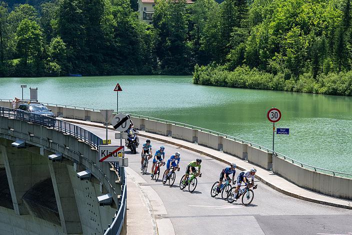 Ausreissergruppe des Tages mit Timon Loderer (GER, Hrinkow Advarics), Fabian Costa (AUT, Union Raiffeisen Radteam Tirol), Daniel Lehner (AUT, Team Felbermayr Simplon Wels), Louis Coquert (FRA, Leopard Pro Cycling), Roman Duckert (GER, Team Dauner Akkon), Fabian Schormair (GER, Santic-Wibatech), St.Florian, Asten - Resort Hinterstoder, Höss, Int. Raiffeisen Oberösterreich Rundfahrt UCI Kat. 2.2