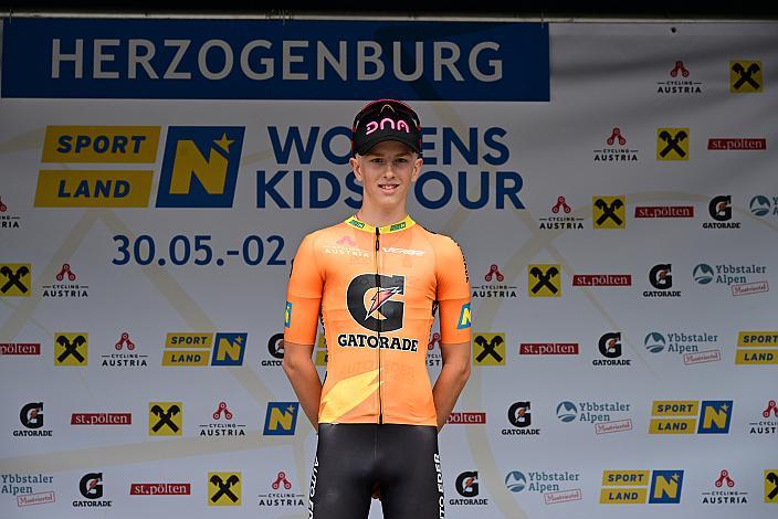 Führender Kids Trophy Marc Hierschläger (AUT) 30.05.2024 Rad 1a Etappe Sportland NOE WOMENS  KIDS Tour