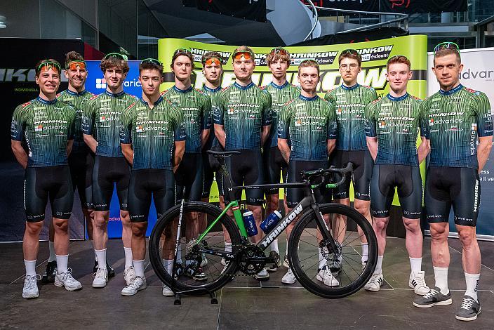 Sportlicher Leiter Matej Mugerli (SLO), Jakob Reiter (AUT), Maximilian Huber (AUT), Loic Bettendorff (LUX), Jaka Primozic (SLO), Richard Riska (SVK), David Paumann (AUT), Filippo Fortin (ITA), Valentin Poschacher (AUT), Riccardo Zoidl (AUT),  Dominik Hödlmoser (AUT),  Josef Dirnbauer (AUT), Ayden Jordan (AUT), Teampräsentation, Steyr, Team Hrinkow Advarics Cycleang, UCI Continental Team)