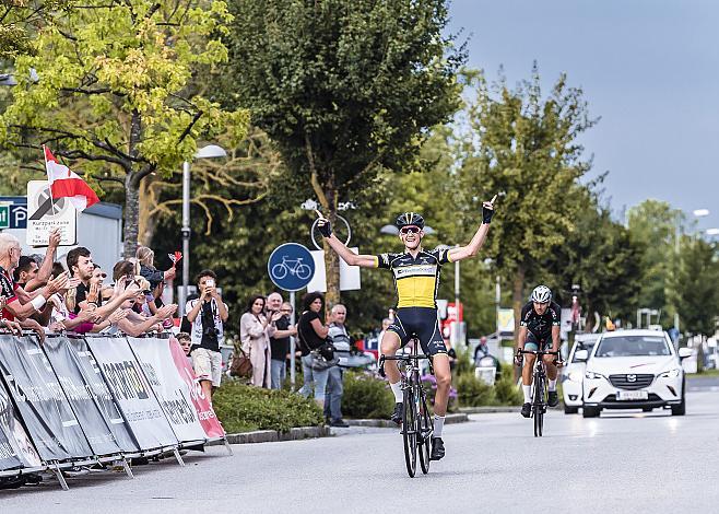 Etappensieger Roel VAN SINTMAARTENSDIJK (NED, Willebrord Wil Vooruit), 2. Platz Leon Eduard Brescher (GER, Team Wipotec), Traun - Marchtrenk, OberÃ¶sterreich Junioren Rundfahrt