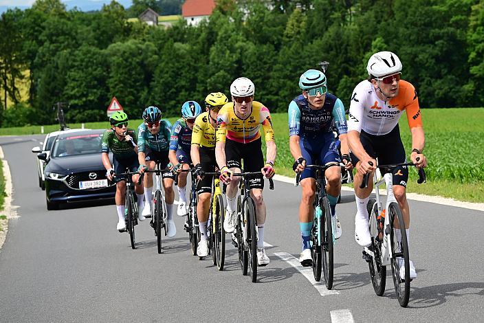 Die Ausreisser mit Colin Chris Stüssi (SUI, Team Vorarlberg), Erazem Valjavec (SLO, Soudal - Quickstep Devo Team), Maximilian Schmidbauer (AUT, Schwingshandl Intralogistics), Josef Dirnbauer (AUT, Hrinkow Advarics), Miguel Heidemann (GER, Rembe - rad-net)