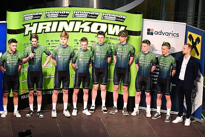 Sportlicher Leiter Matej Mugerli (SLO), Jakob Reiter (AUT), Maximilian Huber (AUT), Loic Bettendorff (LUX), Jaka Primozic (SLO), Richard Riska (SVK), David Paumann (AUT), Filippo Fortin (ITA), Valentin Poschacher (AUT), Riccardo Zoidl (AUT),  Dominik Hödlmoser (AUT),  Josef Dirnbauer (AUT), Ayden Jordan (AUT), Teampräsentation, Steyr, Team Hrinkow Advarics Cycleang, UCI Continental Team)