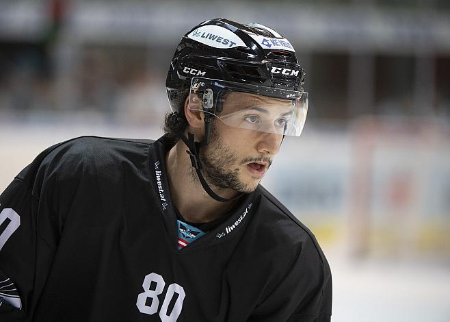 Julian Pusnik (EHC Liwest Black Wings Linz) Testspiel, EHC Liwest Black Wings Linz vs CEZ Motor Ceske Budejovice
