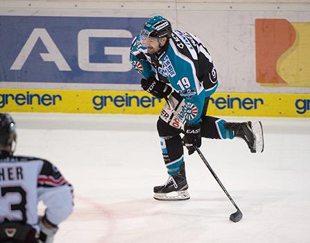 Andrew Jacob Kozek  (EHC Liwest Black Wings Linz), EHC Liwest Black Wings Linz vs HC Orli Znojmo