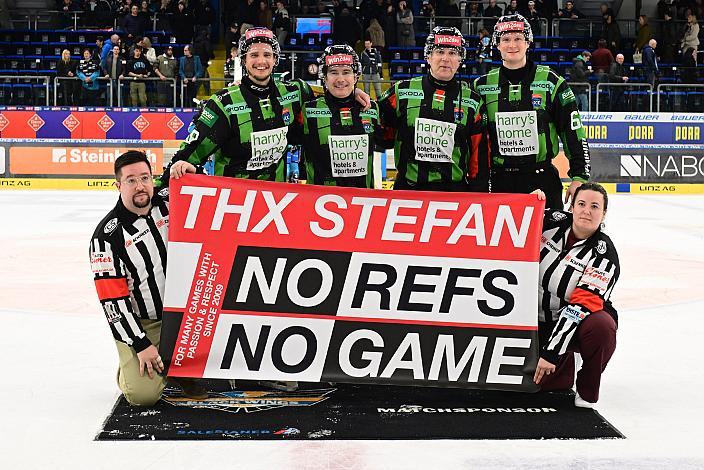 Schiedsrichter Aktion Stefan Lempradl, 52. Runde ICE, Steinbach Black Wings Linz vs Graz 99ers, Linz AG Eisarena