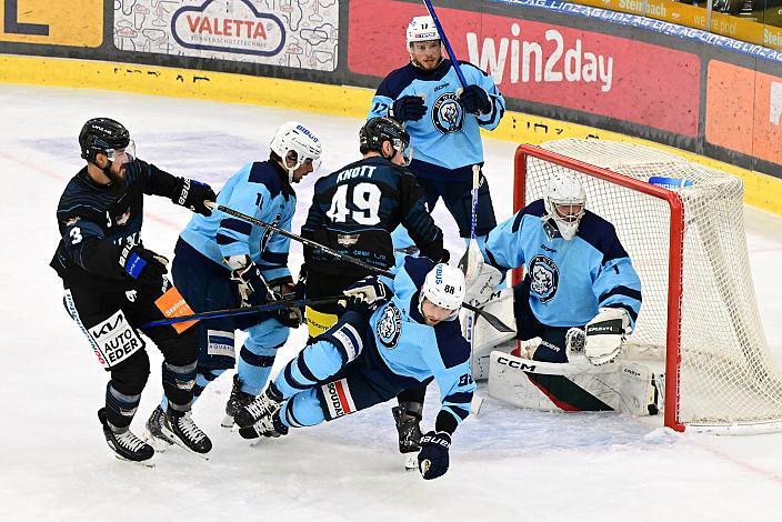 Tormann Dylan Ferguson (HK Nitra), Graham Knott (Steinbach Black Wings Linz) Steinbach Black Wings Linz - HK Nitra (SVK), Linz AG Eisarena 