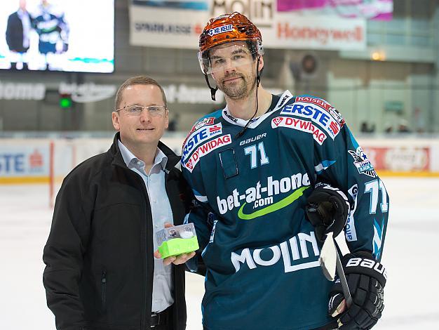 Spieler des Abends, Pat Leahy, Linz, EHC Liwest Black Wings Linz vs HCB Suedtirol, Bozen, Pick Round