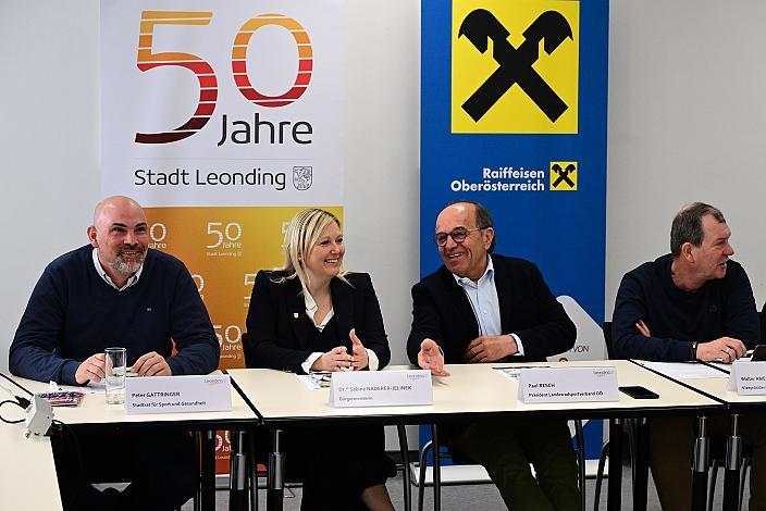  v.l. Bürgermeisterin Leonding Dr. Sabine Naderer-Jelinek, Leonding,  Paul Resch (Präsident LRV Oberösterreich)