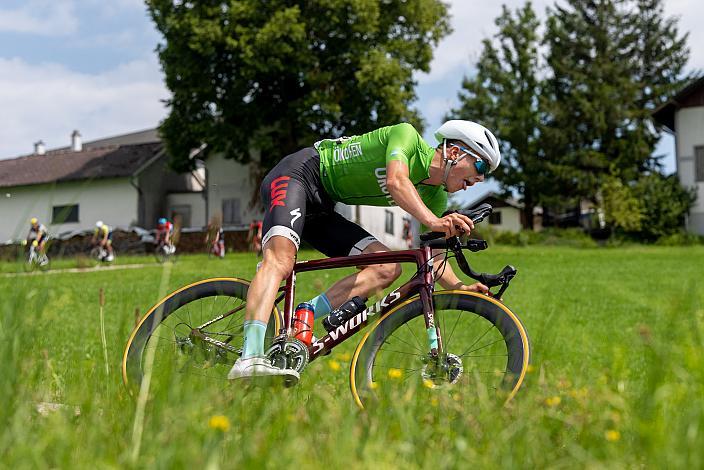 Im Grünen Punktetrikot Viggo Moore (USA, Lux/CTS p/b Specialized), Bad Wimsbach - Strass im Attergau, Int. "Keine Sorgen" Junioren Rundfahrt UCI Kat. 2.1 MJ