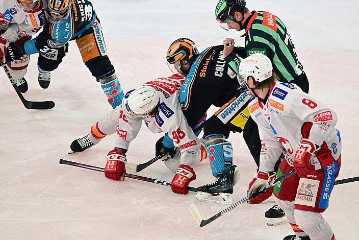 Sean Collins (Steinbach Black Wings Linz), Daniel Obersteiner (EC KAC) Semifinale 2, Win2Day ICE Hockey League, 2. Semifinale, Steinbach Black Wings Linz vs EC KAC,  Linz AG Eisarena 