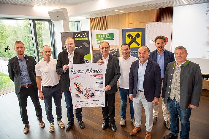 Paul Resch (Präsident LRV Oberösterreich), Andreas Winkelhofer (Geschäftsführer OÖ Tourismus), Organisationskomitee aus dem Mühlviertel. 2. Mühlviertel Hügelwelt Classic, ÖRV RadLiga, Radsport, Radliga, ÖRV, Herren Elite, 