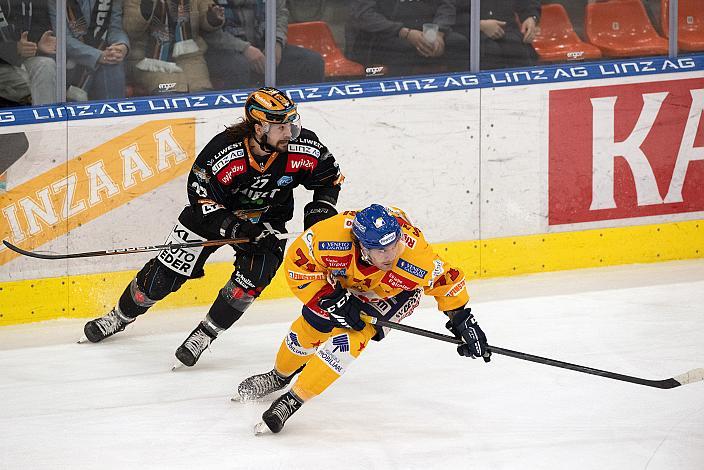 Shawn St.Amant (Steinbach Black Wings Linz), Anthony Salinitri (Migross Supermercati Asiago Hockey 1935) Steinbach Black Wings Linz vs Migross Supermercati Asiago Hockey 1935, 14. Runde ICE Hockey League, Steinbach Black Wings Linz, Linz AG Eisarena 