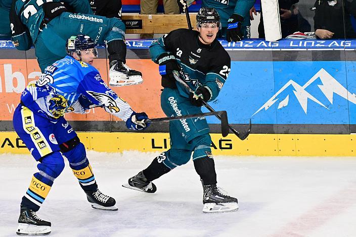 Felix Maxa (EC iDM Wärmepumpen VSV), Patrick Söllinger (Steinbach Black Wings Linz) Testspiel Steinbach Black Wings Linz vs EC VSV, Linz AG Eisarena 