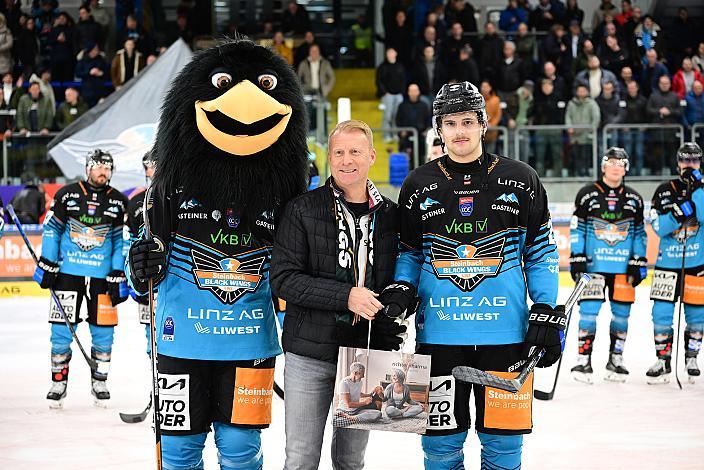 Patrick Söllinger (Steinbach Black Wings Linz) Spieler des Abends 26. Runde ICE, Steinbach Black Wings Linz vs HCInnsbruck, Linz AG Eisarena