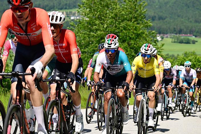 im gelben Trikot des Gesamtführenden Lorenzo Galimberti (ITA, Petrolike),  3. Etappe Bad Schallerbach - Aigen - Schlägl, 15. Int. Raiffeisen OÖ-Radrundfahrt UCI Kat. 2.2