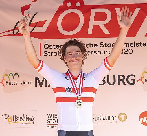 Staatsmeister 2020 Valentin Götzinger (AUT, Team WSA Graz ARBOE) ÖSTM Strasse Mattersburg, Österreichische Staatsmeisterschaft U23, Elite Damen und Herren
