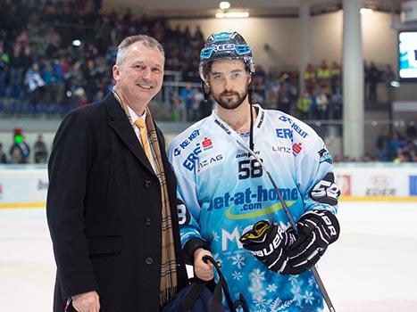 Spieler des Abends Sebastien Piche, EHC Liwest Black Wings Linz vs Moser Medical Graz99ers