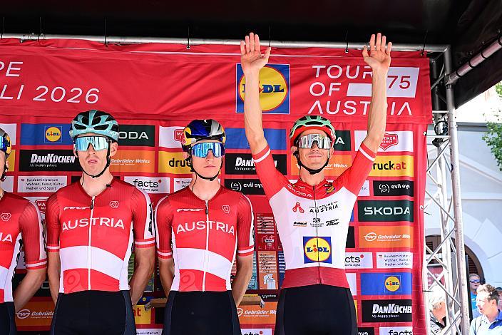  Gesamtführender Gregor Mühlberger (AUT, Austria) 3. Etappe von Lienz nach St. Johann Alpendorf, 188km, Tour of Austria