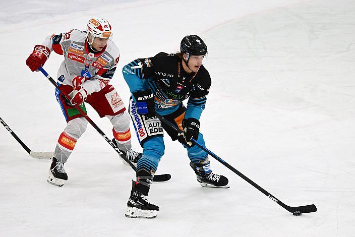 Brian Lebler (Steinbach Black Wings Linz), Clemens Unterweger (EC KAC) 41. Runde ICE, Steinbach Black Wings Linz vs EC KAC, Linz AG Eisarena 