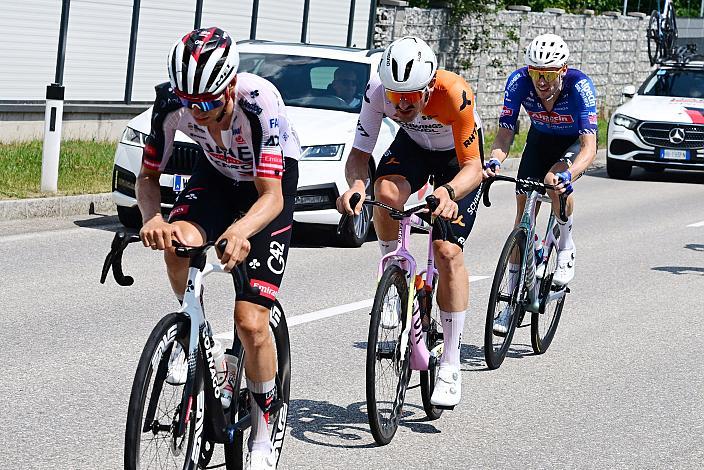 Felix Grossschartner (AUT, UAE Team Emirates - XRG), Maximilian Schmidbauer (AUT, Schwingshandl Intralogistics), Sieger Michael Gogl (AUT, Alpecin - Premier Tech), Österreich Staatsmeisterschaft, Strasse, ÖSTM Schwanenstadt - OÖ