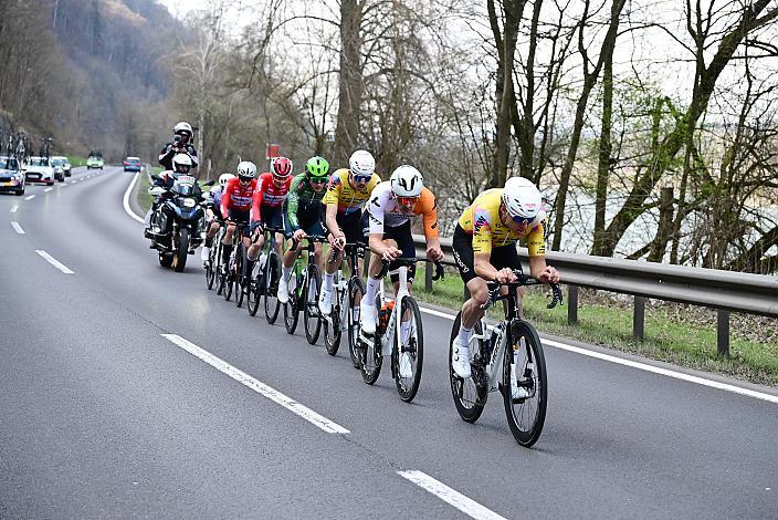 Die Ausreisser mit Tobias Nolde (GER, Team Vorarlberg), Maximilian Schmidbauer (AUT, Schwingshandl Intralogistics),  65. Rad Saison Eroeffnungsrennen Leonding