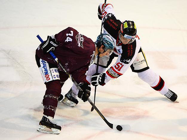 Daniel Oberkofler, Linz und Jan Seda, Znaim, EHC Liwest Black Wings Linz vs HC Orli Znojmo