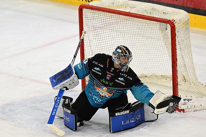 Tormann Thomas Höneckl (Steinbach Black Wings Linz), 27. Runde ICE, Steinbach Black Wings Linz vs Pioneers Vorarlberg, Linz AG Eisarena 
