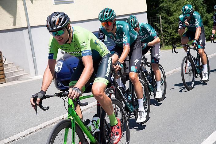Die Ausreisser mit Patrick Gamper (AUT, Bora - Hansgrohe), Lukas Pöstlberger (AUT, Bora - Hansgrohe), Patrick Konrad (AUT, Bora - Hansgrohe), Felix Grossschartner (AUT, Bora - Hansgrohe), Marco Haller (AUT, Bora - Hansgrohe), Manuel Bosch (AUT, Hrinkow Advarics) Herren Elite, U23, Österreichische Meisterschaft Strasse, ÖSTM Gratwein-Straßengel