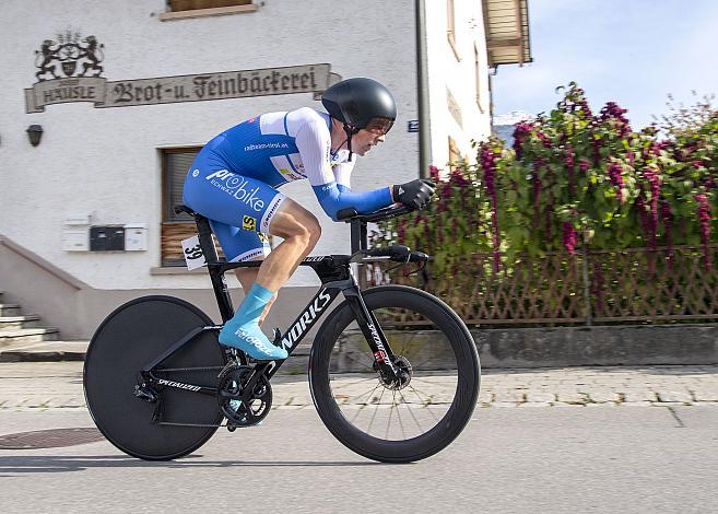 Tagessieger Johannes Hirschbichler (AUT, Union Raiffeisen Radteam Tirol) ATTS, Zeitfahren, Austrian Time Trail Series,  U23, Elite Damen und Herren