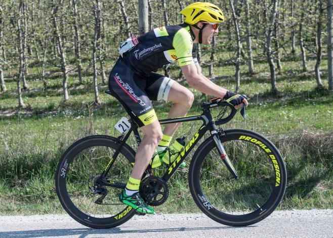 Sebastian Baldauf (GER, Team Vorarlberg) am Mistelbacher Berg 