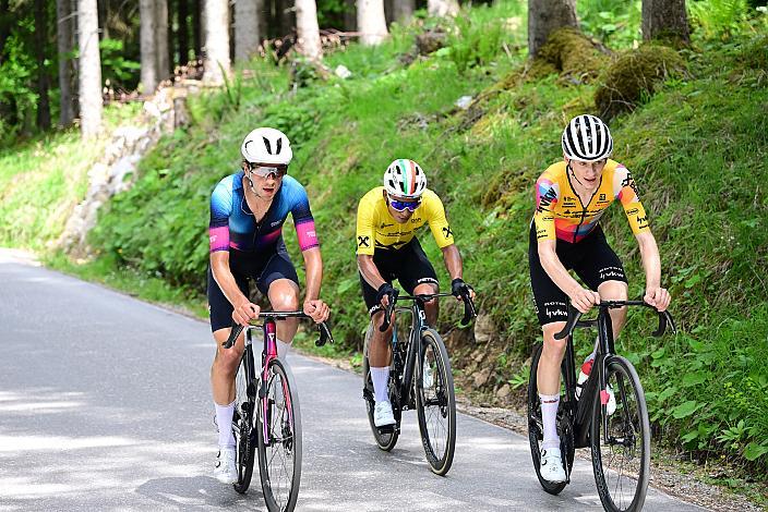 Anstieg zur Höss,  Edgar David Cadena (MEX, Petrolike),  Mattia Gaffuri (ITA, Swatt Club), Jannis Peter (GER, Team Vorarlberg), 4. Etappe St.Florian /Asten - Hinterstoder/Höss 15. Int. Raiffeisen OÖ-Radrundfahrt UCI Kat. 2.2