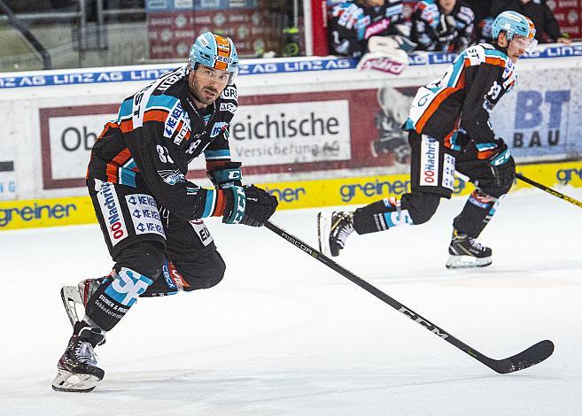 Im Bild: Dan DaSilva (EHC Liwest Black Wings Linz) Eishockey,  EHC Liwest Black Wings Linz vs HC TWK Innsbruck â€žDie Haieâ€œ
