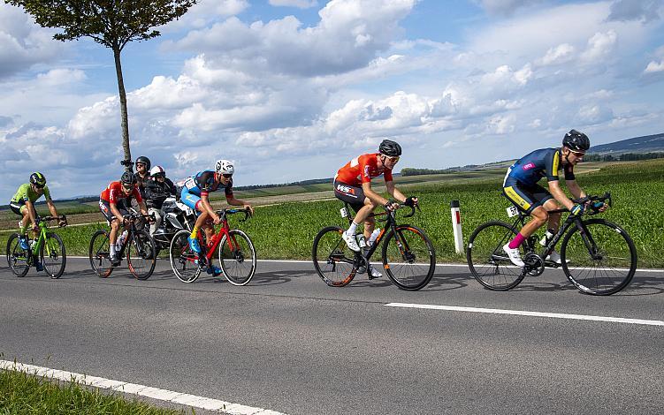 die Angreifer, v.l. Michael Konczer (AUT, Hrinkow Advarics Cycleang), Maximilian Kabas (AUT, Team WSA Graz ARBOE), Moran Vermeulen (AUT, Team Felbermayr Simplon Wels), Daniel Auer (AUT, Team WSA Graz ARBOE),  ÖSTM Strasse Mattersburg, Stefan Pöll (AUT, SPORT.LAND. Niederösterreich Selle SMP - St. Rich), Österreichische Staatsmeisterschaft U23, Elite Damen und Herren