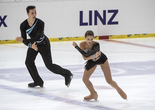 Heidrun Pipal und Erik Pipal, AUT,Paarlauf KÃ¼r, ISU Eiskunstlauf Junioren GP Linz