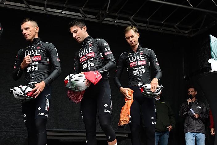 Rafal Majka (POL, UAE Team Emirates), Diego Ulissi (ITA, UAE Team Emirates), Felix Grossschartner (AUT, UAE Team Emirates) 73. Tour of Austria, ME 2.1 5 Etappe  Kufstein, Patscherkofel Kondulenzfahrt