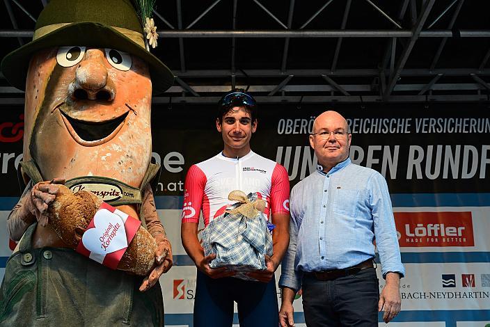 Im Trikot des Besten Erstjährigen Juniors Elias Wändel (SWE, Svealand Cycling Team), 50. OÖ Junioren Rundfahrt, 2. Etappe Sarleinsbach - Sarleinsbach