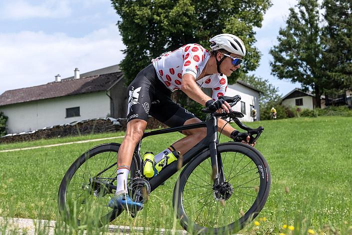 Im Bergtrikot Artem Shmidt (USA, Cannibal Team), Bad Wimsbach - Strass im Attergau, Int. "Keine Sorgen" Junioren Rundfahrt UCI Kat. 2.1 MJ