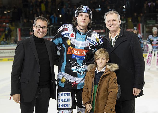 Spieler des Abends Brian Lebler (EHC Liwest Black Wings Linz)  EHC Liwest Black Wings Linz vs Moser Medical Graz 99ers