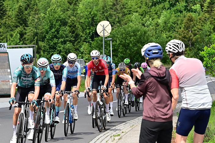 die Ausreisser mit Viktor Soenens (BEL, Soudal - Quickstep Devo Team), Richard Riska (SVK, Hrinkow Advarics), Emanuel Zangerle (AUT, Team Vorarlberg), Milan Kadlec (CZE, Team Elkov Crypto4me), Otto van Zanden (NED, Azerion  - Villa Valkenburg) 4. Etappe Aigen - Schlägl - Aigen - Schlägl, Oberösterreich Rundfahrt
