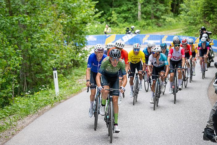 Anstieg zur Höss, Edward Ravasi (ITA, Hrinkow Advarics), Marco Schrettl (AUT, Tirol KTM Cycling Team), Aaron Dockx (BEL, Alpecin-Deceuninck Development Team), Edgar David Cadena (MEX, Petrolike) 4. Etappe St.Florian /Asten - Hinterstoder/Höss 15. Int. Raiffeisen OÖ-Radrundfahrt UCI Kat. 2.2